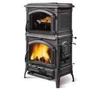 La Nordica Stufa a legna ISOTTA FORNO EVO 7119104 in ghisa smaltata finitura nero antracite