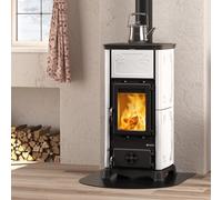 Nordica EMILIANA Stufa a Legna Bianco 6,5 Kw in Maiolica adatta per 186 m3