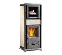 La Nordica Termotufa a legna con forno TERMOROSSELLA PLUS FORNO DSA 4.0 7117370 finitura liberty panna