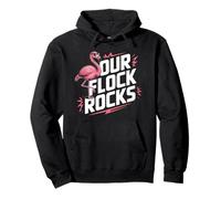 La nostra famiglia di vacanze estive Flock Rocks Flamingo Felpa con Cappuccio