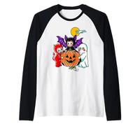 La Notte di Halloween di Kewpie Baby Ghost Vampire Devil Maglia con Maniche Raglan