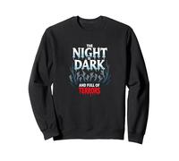 La Notte è buia e Piena di terrori Horror Gotico Felpa, Unisex per Adulti, Nero, M