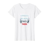 La Notte è buia e Piena di terrori Horror Gotico Maglietta, Donna, Bianco, L