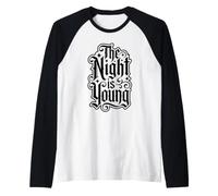La Notte è Giovane Gotico spettrale Halloween Design Maglia con Maniche Raglan