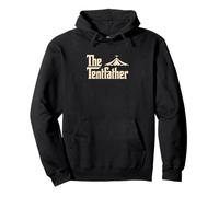La novità grafica di Tentfather Father Camp Dad Humor Felpa con Cappuccio