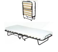 La Nuit Notti da Favola Brandina Letto Pieghevole con Materasso Ortopedico e Rete a Doghe con Ruote 80x200 cm