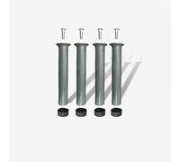 La Nuit Notti da Favola - Set Ricambio Piedi per Rete Letto a Doghe Singola, Matrimoniale e Una piazza e Mezza, 4 Piedi di ricambio in Acciaio, Prodotto Italiano (Altezza 30 CM)