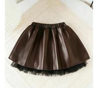 La nuova gonna a-line nera per bambine, con accessori in pizzo a rete che impreziosiscono l'orlo, comoda, alla moda, elegante, dolce e carina, un must-have per gli spostamenti quotidiani. 6-9M,9-12M,1