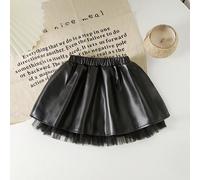 La nuova gonna a-line nera per bambine, con accessori in pizzo a rete che impreziosiscono l'orlo, comoda, alla moda, elegante, dolce e carina, un must-have per gli spostamenti quotidiani. 6-9M,9-12M,1