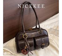 La nuova onda di borse a tracolla con nodi di pane e tasche multiple, borse ascellari di moda dai colori gioiello, borse a spalla da donna retrò semplici e sofisticate, adatte all'uso quotidiano, per 