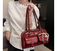 La nuova ondata di borse a tracolla con nodo a pane e tasche multiple, borsa ascellare di moda nei colori Meilad, borsa a spalla da donna con texture retrò semplice ed elegante, adatta per l'uso quoti