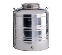 LA NUOVA SANSONE Fusto Sansoné Aggraffato LT. 10, Acciaio Inox 18/10, Argento, Benzina, Contenitore Liquidi Alimentari