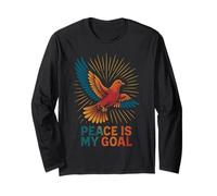 La Pace è Il Mio Obiettivo Messaggio Motivazionale Maglia a Manica
