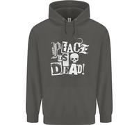 La Pace È Morta Guerra Anarchia Teschio Anarchico Felpa Per Bambini