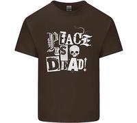 La Pace È Morta Guerra Anarchia Teschio Anarchico Maglietta Bambini