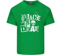 La Pace È Morta Guerra Anarchia Teschio Anarchico Maglietta Bambini