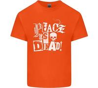 La Pace È Morta Guerra Anarchia Teschio Anarchico Maglietta Bambini