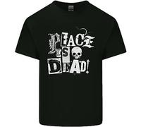 La Pace È Morta Guerra Anarchia Teschio Anarchico Maglietta Bambini
