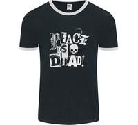La Pace È Morta Guerra Anarchia Teschio Uomo Ringer T-Shirt FotL