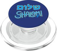 La pace in ebraico è una tipografia ebraica per Uomini Donne di Shalom PopSockets PopGrip per MagSafe