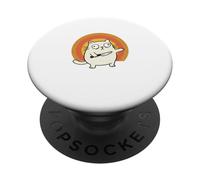 La pace non è mai stata un'opzione divertente gatto Derpy Gattino bianco PopSockets PopGrip Adesivo