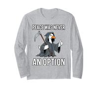 La Pace Non è mai Stata unopzione Meme Divertente dell'oca del Mietitore Triste Maglia a Manica