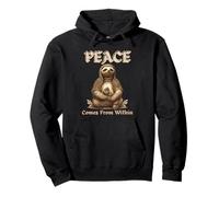 La Pace Viene da Dentro i Consigli di Sloth Buddah Felpa con Cappuccio