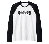 LA Palestra È Come A CASA per Me Sollevamento PES Maglia con Maniche Raglan