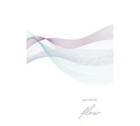 lā pamina Journal - Softcover A5 Notebook White, Purple & Blue | Lined Pages for Notes, Manifestation, Gratitude & Daily Writing | Design “Go with the flow” | Mindfulness Gift Idea