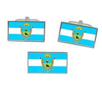 La Pampa Provincia, Argentina Bandiera Gemelli E Fermacravatta Set