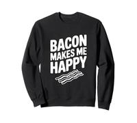 La Pancetta Mi Rende Felice buongustaio per Gli Amanti del Bacon Felpa