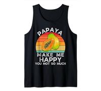 La papaya retrò mi rende felice, non sei tanto amante della frutta Canotta