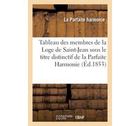 La Parfaite Har Tableau des membres de la Loge de Saint-Jean sous le (Tascabile)