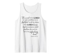 La Parola del Signore è Giusta e Vera Salmo 33:4 Scrittura Canotta