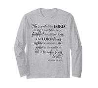 La Parola del Signore è Giusta e Vera Salmo 33:4 Scrittura Maglia a Manica