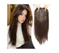 La parrucca calva di una signora, Parrucca da donna di media lunghezza, capelli lisci lunghi, testa che copre un pezzo di ricambio for capelli bianchi Parrucca for capelli con simulazione di fibra chi