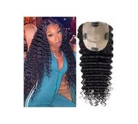 La parrucca calva di una signora, Parrucca riccia con base in pizzo da 8-22 pollici, 5 "x5", for donne con volume aggiunto(14inch)