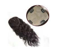 La parrucca calva di una signora, Real Person Bangless 15x16cm Traspirante Copricapo con Fondo in Pizzo, Adatto for Donne con Capelli Rari(10 inch)