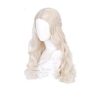 La parrucca della Regina Bianca Alice nel Paese delle Meraviglie Cosplay Donna Parrucca in oro bianco Cosplay Parrucca Cosplay Anime Parrucche sintetiche resistenti al calore