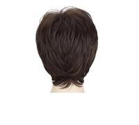 La parrucca sintetica corta in fibra chimica marrone da donna 1 pezzo è adatta for feste indossare ogni giorno e accessori for le vacanze