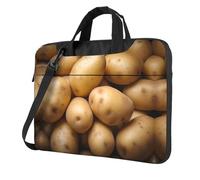 La patata ha stampato la cartella a tracolla della borsa a tracolla del computer portatile facile da usare quando si viaggia per affari, Nero, 14 inch