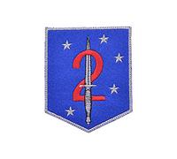 LA PATCHERIA Patch 2nd Marine Raider Battalion MARSOC 7.5x9.5cm - Patch 100% Ricamata con Velcro® originale Velcro® Brand Hook Cucito sul Retro - alta qualità - per Decorare Giacche, Zaini, Uniformi