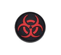 LA PATCHERIA Patch Biohazard 6x6cm - Patch 100% Gomma con Velcro® originale Velcro® Brand Hook Cucito sul Retro - 3D alta definizione - per Decorare Giacche, Zaini, Uniformi
