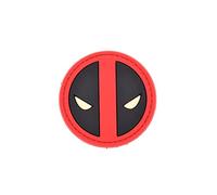 LA PATCHERIA Patch DEADPOOL 6X6 cm - Patch 100% Gomma con Velcro® originale Velcro® Brand Hook Cucito sul Retro - Scritta 3D ad Alta Definizione - Ideale per Decorare Giacche, Zaini e Uniformi