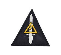 LA PATCHERIA Patch Delta Force 8x8cm - Patch 100% Ricamata con Velcro® Originale Velcro® Brand Hook Cucito sul Retro - Alta qualità - per Decorare Giacche, Zaini, Uniformi