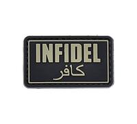 LA PATCHERIA Patch Infidel 5x3cm - Patch 100% Gomma con Velcro® originale Velcro® Brand Hook Cucito sul Retro - 3D alta definizione - per Decorare Giacche, Zaini, Uniformi