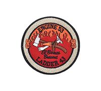 LA PATCHERIA Patch Michael Murphy Engine 53 Ladder 43 9x9cm - Patch 100% Ricamata con Velcro® Originale Velcro® Brand Hook Cucito sul Retro - Alta qualità - per Decorare Giacche, Zaini, Uniformi
