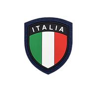 LA PATCHERIA Patch Scudetto Italia 6x7cm - Patch 100% Gomma con Velcro® originale Velcro® Brand Hook Cucito sul Retro - 3D alta definizione - per Decorare Giacche, Zaini, Uniformi