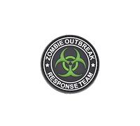 LA PATCHERIA Patch Zombie Outbreak 6x6cm - Patch 100% Gomma con Velcro® originale Velcro® Brand Hook Cucito sul Retro - 3D alta definizione - per Decorare Giacche, Zaini, Uniformi
