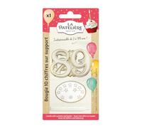 LA PATELIERE Candela numeri in plastica/candele, 10 g, lotto di 3